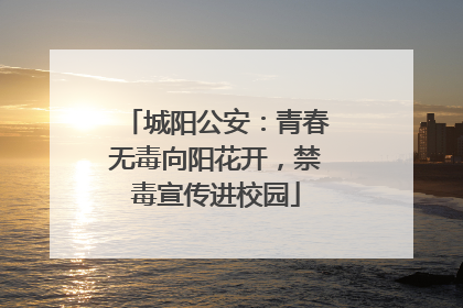 城阳公安：青春无毒向阳花开，禁毒宣传进校园