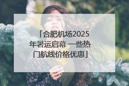 合肥机场2025年暑运启幕 一些热门航线价格优惠