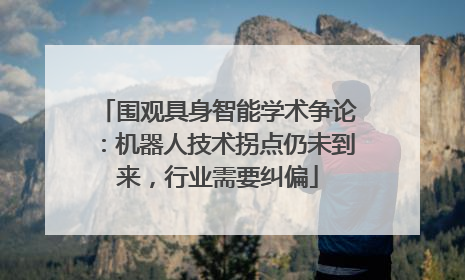 围观具身智能学术争论：机器人技术拐点仍未到来，行业需要纠偏