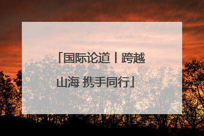 国际论道丨跨越山海 携手同行