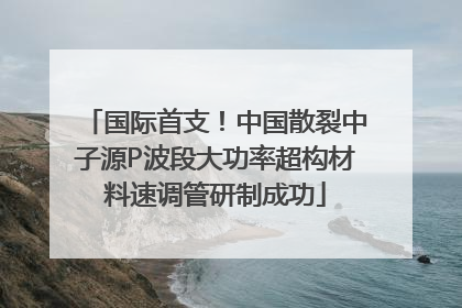 国际首支！中国散裂中子源P波段大功率超构材料速调管研制成功