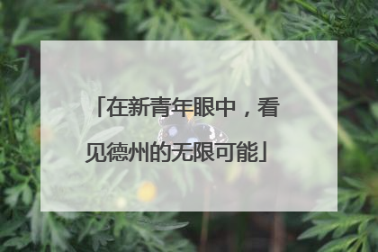 在新青年眼中，看见德州的无限可能
