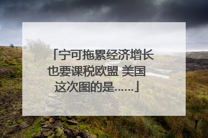 宁可拖累经济增长也要课税欧盟 美国这次图的是……