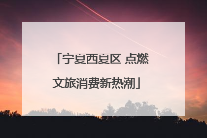 宁夏西夏区 点燃文旅消费新热潮