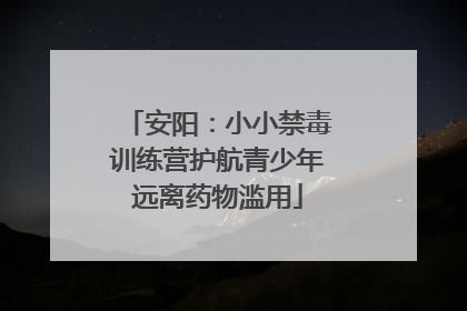 安阳：小小禁毒训练营护航青少年远离药物滥用