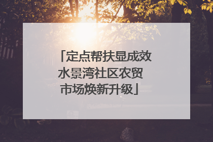 定点帮扶显成效 水景湾社区农贸市场焕新升级