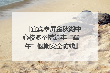 宜宾翠屏金秋湖中心校多举措筑牢“端午”假期安全防线