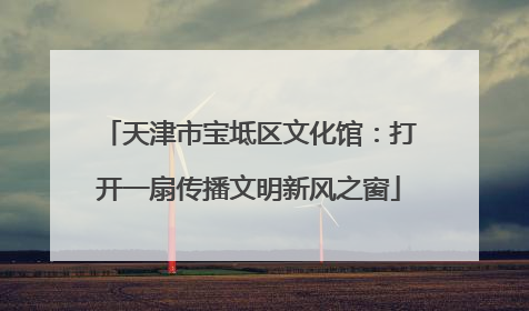 天津市宝坻区文化馆：打开一扇传播文明新风之窗