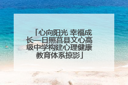 心向阳光 幸福成长—日照莒县文心高级中学构建心理健康教育体系掠影