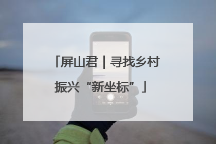 屏山君｜寻找乡村振兴“新坐标”