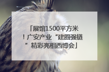 展馆1500平方米！广安产业“建圈强链”精彩亮相西博会