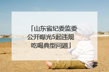 山东省纪委监委公开曝光5起违规吃喝典型问题