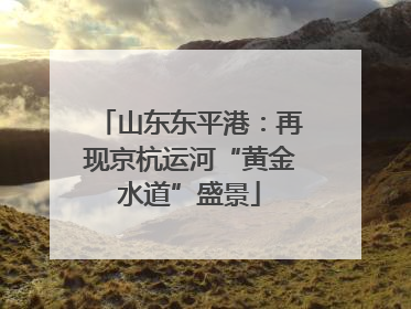 山东东平港：再现京杭运河“黄金水道”盛景