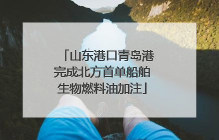 山东港口青岛港完成北方首单船舶生物燃料油加注