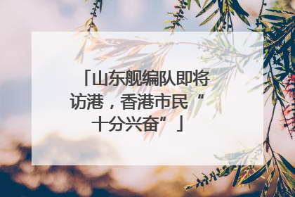 山东舰编队即将访港，香港市民“十分兴奋”