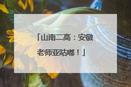 山南二高：安徽老师亚咕嘟！