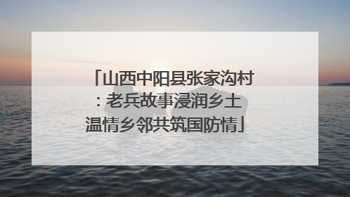 山西中阳县张家沟村：老兵故事浸润乡土 温情乡邻共筑国防情