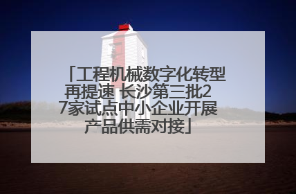 工程机械数字化转型再提速 长沙第三批27家试点中小企业开展产品供需对接