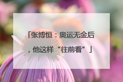 张博恒：奥运无金后，他这样“往前看”
