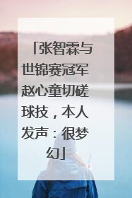 张智霖与世锦赛冠军赵心童切磋球技，本人发声：很梦幻