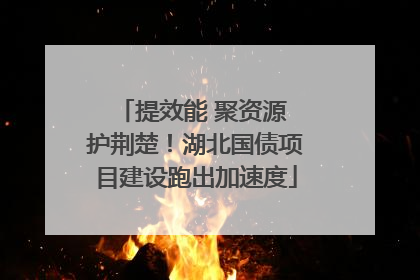 提效能 聚资源 护荆楚！湖北国债项目建设跑出加速度