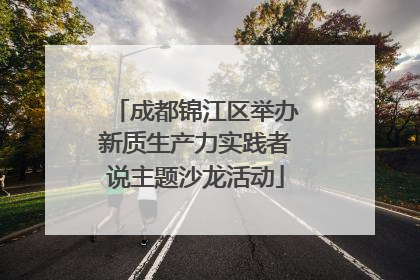 成都锦江区举办新质生产力实践者说主题沙龙活动