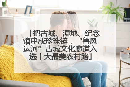 把古城、湿地、纪念馆串成珍珠链，“鲁风运河”古城文化廊道入选十大最美农村路