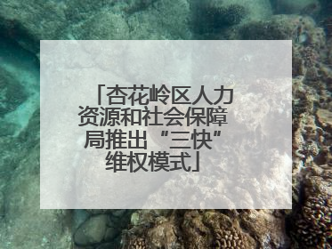 杏花岭区人力资源和社会保障局推出“三快”维权模式