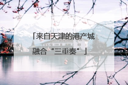 来自天津的港产城融合“三重奏”