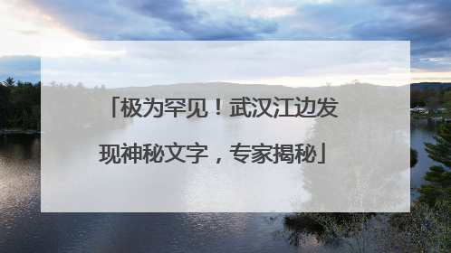 极为罕见！武汉江边发现神秘文字，专家揭秘