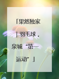 果然独家｜羽毛球，泉城“第一运动”