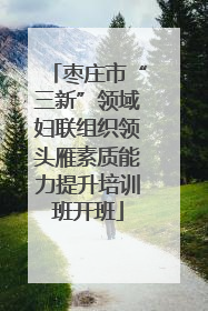 枣庄市“三新”领域妇联组织领头雁素质能力提升培训班开班