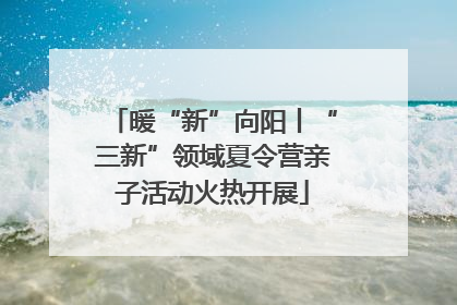 暖“新”向阳丨“三新”领域夏令营亲子活动火热开展