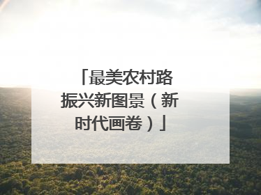 最美农村路 振兴新图景（新时代画卷）