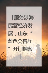 服务涉海民营经济发展，山东“蓝色会客厅”开门纳客