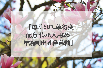 每差50℃就得变配方 传承人用26年烧制出孔雀蓝釉