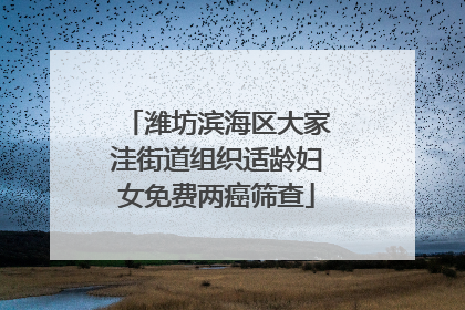 潍坊滨海区大家洼街道组织适龄妇女免费两癌筛查