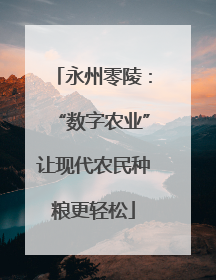 永州零陵：“数字农业”让现代农民种粮更轻松