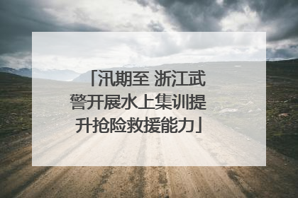 汛期至 浙江武警开展水上集训提升抢险救援能力