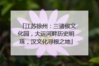江苏徐州：三诸侯文化园，大运河畔历史明珠，汉文化寻根之地