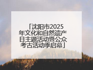 沈阳市2025年文化和自然遗产日主题活动暨公众考古活动季启幕