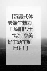 沉浸式体验端午魅力！城阳巴士“粽”享美好主题车厢上线！
