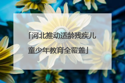 河北推动适龄残疾儿童少年教育全覆盖
