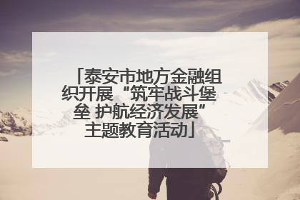 泰安市地方金融组织开展“筑牢战斗堡垒 护航经济发展”主题教育活动