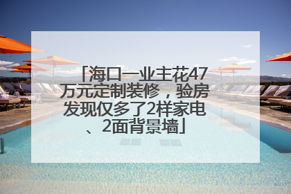 海口一业主花47万元定制装修，验房发现仅多了2样家电、2面背景墙