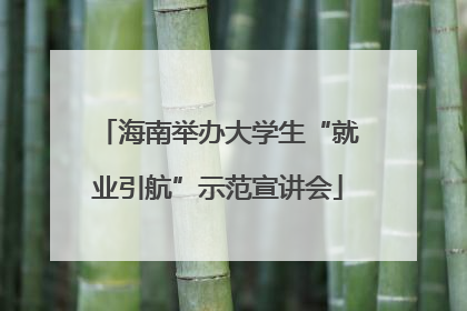 海南举办大学生“就业引航”示范宣讲会