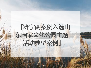 济宁两案例入选山东国家文化公园主题活动典型案例