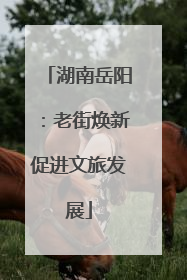 湖南岳阳：老街焕新促进文旅发展