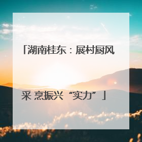 湖南桂东：展村厨风采 烹振兴“实力”