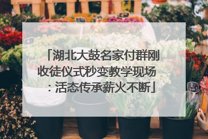 湖北大鼓名家付群刚收徒仪式秒变教学现场：活态传承薪火不断